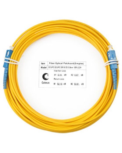 Патч-корд волоконно-оптический (шнур) SM 9/125 simplex SC-SC LSZH (10м) Cabeus FOP(s)-9-SC-SC-10m в Уссурийске Патч-корды оптические Pintop.ru