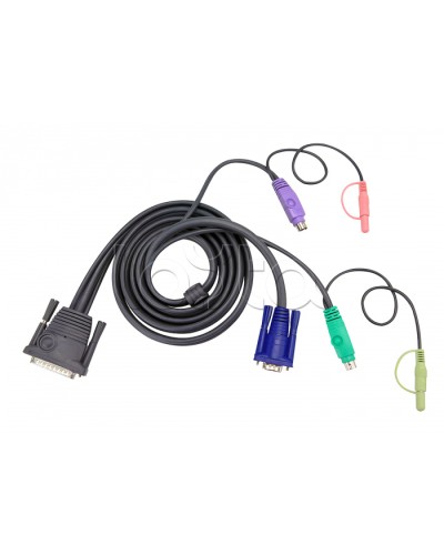 КВМ-кабель с интерфейсами передачи звука, PS/2, VGA (10м) ATEN 2L-1710P в Уссурийске Видеоусилители, Модуляторы, Делители Pintop.ru