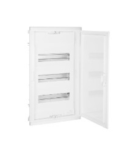 Щит встраиваемый Nedbox с округленной дверью белой RAL 9010 1 рейка 36+2 модуля Legrand 001413 в Уссурийске Щиты электрические Pintop.ru