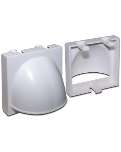 Кабельный ввод открытый, 45х45, белый LANMASTER (LAN-SIP-23CO-WH) в Уссурийске Аксессуары для кабель-канала Pintop.ru