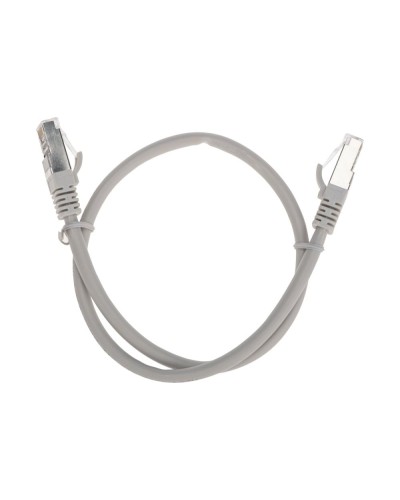 Патч-корд S/FTP, CAT 6A (10G), RJ45-RJ45, 28AWG, LSZH, серый, 0,5м REXANT 02-0390-05 в Уссурийске Патчкорды (медные) Pintop.ru