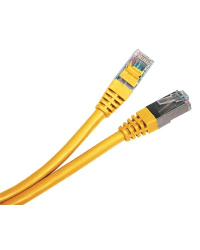 Патч-корд экранированный Hyperline PC-LPM-STP-RJ45-RJ45-C5e-0.5M-LSZH-YL в Уссурийске Патчкорды (медные) Pintop.ru