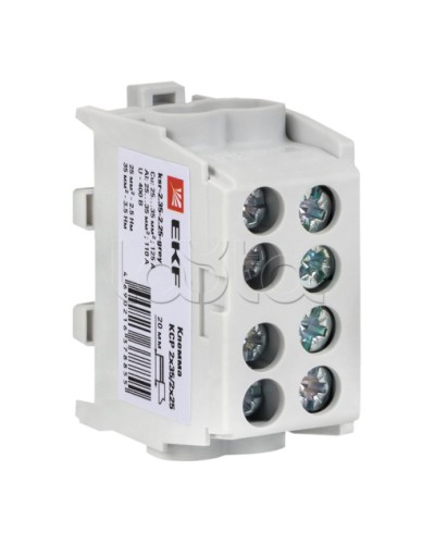 Клемма распределительная КСР с двойным винтом 2x35/2x25 серая EKF PROxima (ksr-2.35-2.25-grey) в Уссурийске Клеммные колодки Pintop.ru