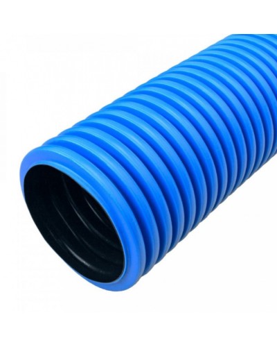 Труба гофрированная двустенная ПНД жесткая тип 750 (SN16) синяя д110 5,7м (34,2м/уп) Промрукав (PR15.0126) в Уссурийске Труба гофрированная Pintop.ru