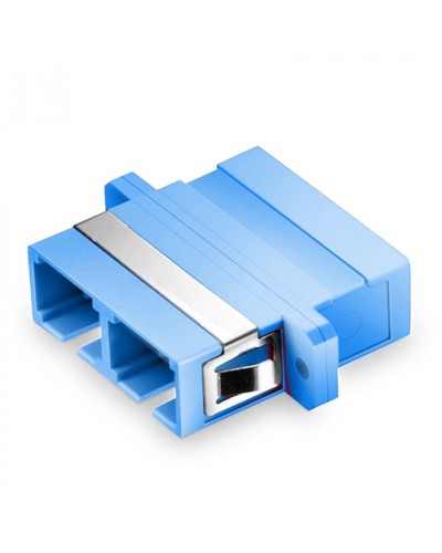 Оптический адаптер OS2, дуплекс SC, с фланцами, синий Eurolan (36A-S2-2S-02BU) в Уссурийске Проходные адаптеры и розетки оптические Pintop.ru