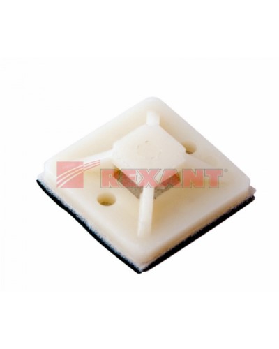 Площадка самоклеющаяся 20 х 20 мм 100 шт (10шт/уп) REXANT 07-2020 в Уссурийске Стяжки-хомуты Pintop.ru