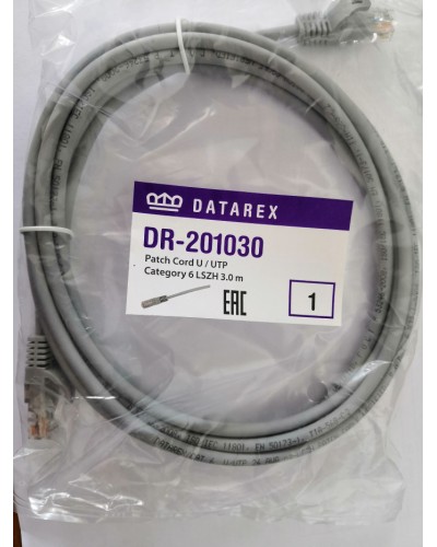 Шнур коммутационный категории 6 Datarex DR-201020 в Уссурийске Патчкорды (медные) Pintop.ru