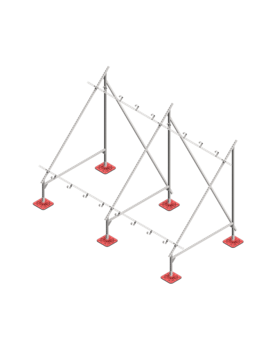 Опорная конструкция для установки нескольких солнечных панелей/коллекторов TECHNORAPTOR FOOT HD КМ-профиль (KM-TR-F-SSfMMPI-C HD) в Уссурийске Системы видеонаблюдения Pintop.ru