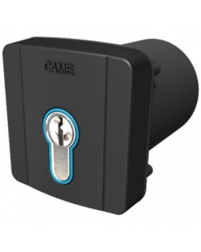Ключ-выключатель встраиваемый с цилиндром замка DIN и синей подсветкой Came 806SL-0060 в Уссурийске Запчасти для шлагбаумов и автоматики Pintop.ru