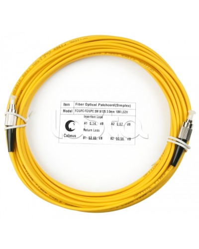 Шнур оптический simplex FC-FC 9/125 sm 20м LSZH Cabeus FOP(s)-9-FC-FC-20m в Уссурийске Патч-корды оптические Pintop.ru