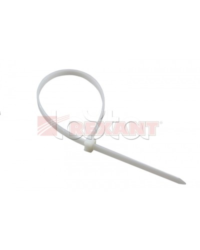 Хомут-стяжка нейлоновый, многоразовый 3х100 мм СКМ-100 белый (100шт/уп) REXANT 07-0109 в Уссурийске Стяжки-хомуты Pintop.ru