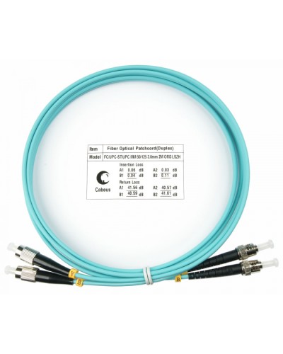 Шнур оптический duplex FC-ST 50/125 mm OM3 1,5м LSZH Cabeus FOP-50-FC-ST-1,5m в Уссурийске Патч-корды и пигтейлы Pintop.ru