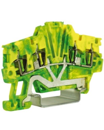 Зажим для заземления, 2 ввод/2 вывода, 1,5 кв.мм желто-зеленый DKC ZHT420 в Уссурийске Держатели, клипсы, скобы Pintop.ru