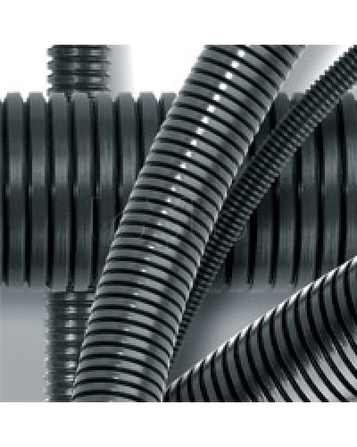 Труба гофрированная DN17мм, ПВ-2, д. вн. 16,8 мм, д. нар. 21,2 мм, полиамид 6 DKC (PA601721F2) в Уссурийске Труба гофрированная Pintop.ru