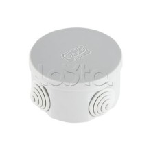 Экопласт JBR080 Коробка распред. о/п, D=80х40мм 4 вых., IP44 чёрный