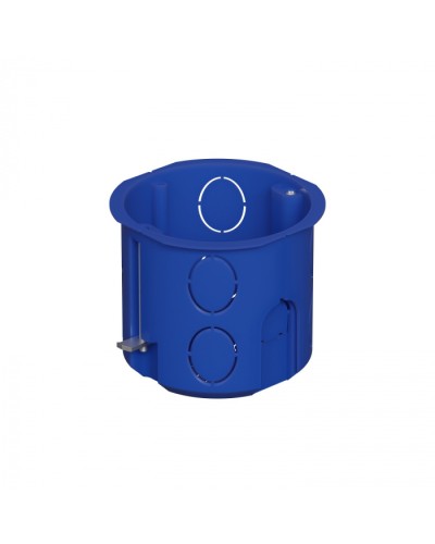 Коробка установочная для г/к D68x62мм с металл. лапками, без галогена, цвет синий IP20 Экопласт (44665HF) в Уссурийске Распределительные коробки Pintop.ru