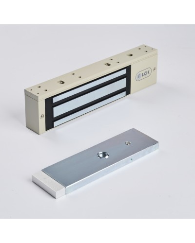 R-Lock RL-EM350-LSG - Электромагнитный замкок, 350кг, DC12/24B, цвет серый, RAL7032 (галечный серый), два датчика втроены в корпус замка: датчик Холла и магнито-контактный датчик в Уссурийске Электромагнитные замки Pintop.ru