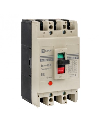 Выключатель автоматический ВА-99М 63/40А 3P 25кА EKF PROxima (mccb99-63-40m) в Уссурийске Электротехническое оборудование Pintop.ru