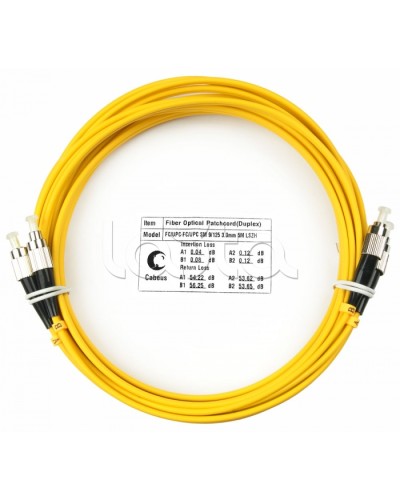 Шнур оптический duplex FC-FC 9/125 sm 7м LSZH Cabeus FOP(d)-9-FC-FC-7m в Уссурийске Патч-корды оптические Pintop.ru