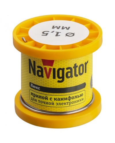 Припой Navigator 93 083 NEM-Pos02-61K-1.5-K100 (ПОС-61, катушка, 1.5 мм, 100 гр) в Уссурийске Аксессуары для кабель-канала Pintop.ru