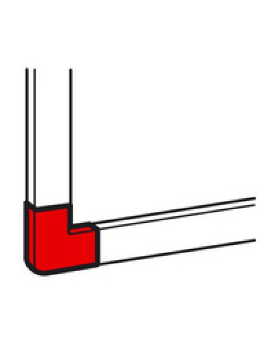 Угол плоский для кабель-канала METRA 40x16 Legrand (638153) в Уссурийске Аксессуары для кабель-канала Pintop.ru
