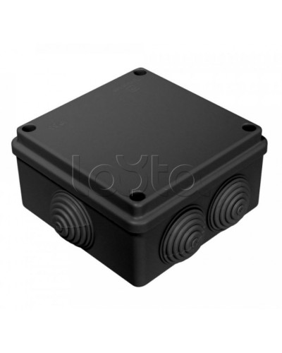 Коробка распределительная для о/п безгалогенная (HF) черная 70х70х40 (132шт/кор) Промрукав (40-0200-9005) в Уссурийске Распределительные коробки Pintop.ru