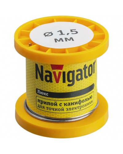 Припой Navigator 93 077 NEM-Pos02-61K-1.5-K50 (ПОС-61, катушка, 1.5 мм, 50 гр) в Уссурийске Аксессуары для кабель-канала Pintop.ru