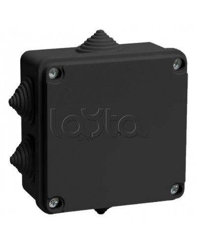 Коробка расп. КМ41233 100х100х50мм IP44 6 вв. черная IEK (UKO11-100-100-050-K02-44) в Уссурийске Распределительные коробки Pintop.ru